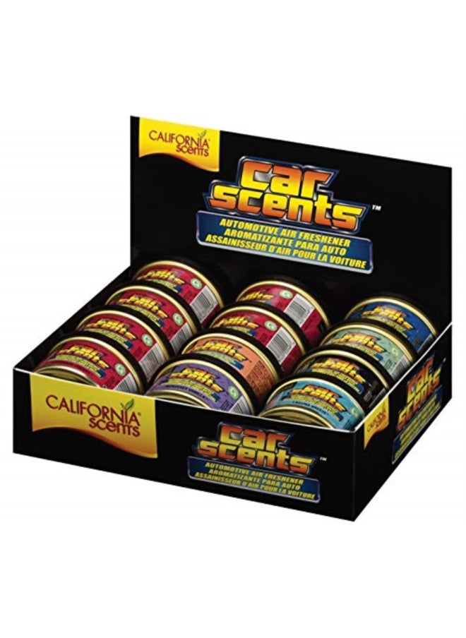 California Scents Can Air Freshener And Odor Neutralizer By   Set Of 12 Spillproof Cans For Home And Car  Assorted Scents  1.5 Oz Each  Packaging May Vary  - Image 1