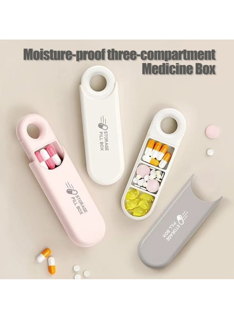 Portable Pill Box 3 Times A Day,Portable Travel Pill Case for Purse Pocket Bag, Compact Daily Pill Organizer for Vitamins,Medicine,Fish Oils,Supplements - Image 3