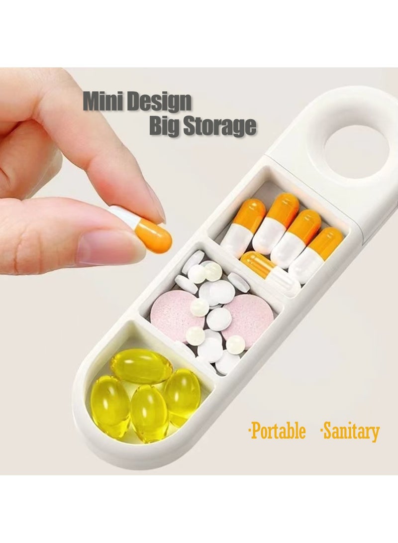 Portable Pill Box 3 Times A Day,Portable Travel Pill Case for Purse Pocket Bag, Compact Daily Pill Organizer for Vitamins,Medicine,Fish Oils,Supplements - Image 4