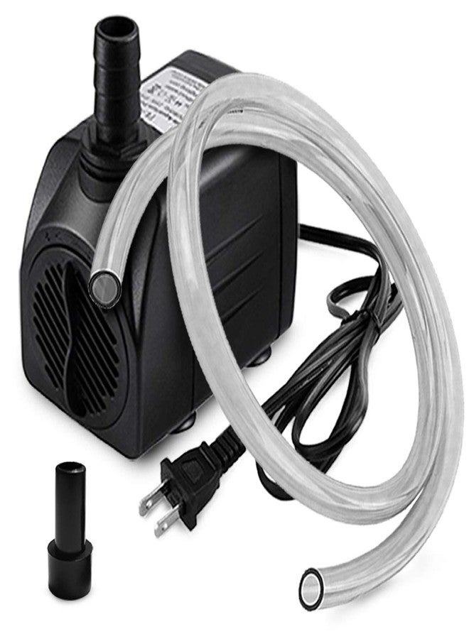 PULACO 160GPH Small Fountain Pump, Ultra Quiet Submersible Water Pump (600L/H, 10Watt) with 3.3 ft Tubing for Aquariums, Pond Fountain, Water Feature, Indoor Fountains - Image 1
