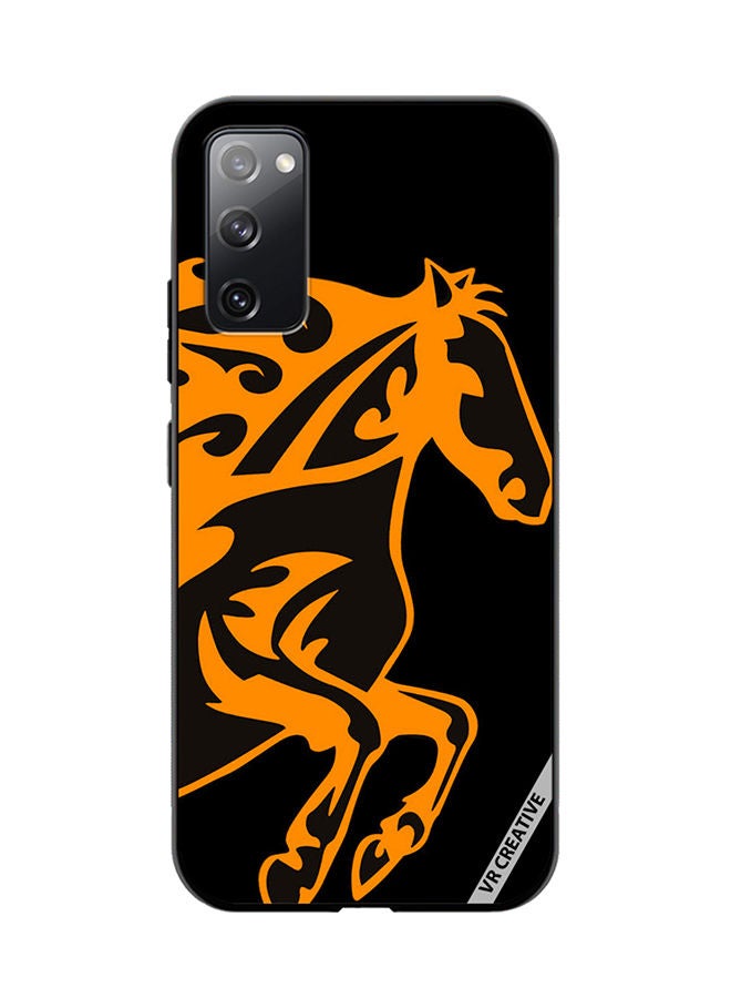 VR CREATIVE Protective Case Cover For Samsung Galaxy S20 FE 5G Horse Flame Design Multicolour - Image 1