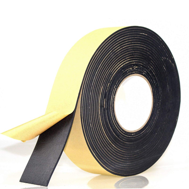 Foam Insulation Tape Adhesive High Density Seal Doors Weatherstrip Waterproof Plumbing HVAC Windows Pipes Cooling Air Conditioning Weather Stripping Craft Tape 33 Ft 18 x 2
