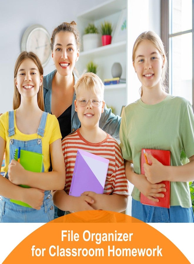 باتيكيل جيب مجلد باتيكيل للمجلدات ذات 3 حلقات، 10 قطع من فواصل المجلدات ذات 3 ثقوب، منظم ملفات، أكمام لحفظ أوراق المكتب والمستندات، 5 ألوان - Image 5