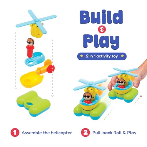 Giggles - Build N Play Helicopter, DIY Activity Toy with Pull Back, Improves Logical Thinking, 3 Years & Above, Infant and Preschool Toys (Multicolor) - Image 5