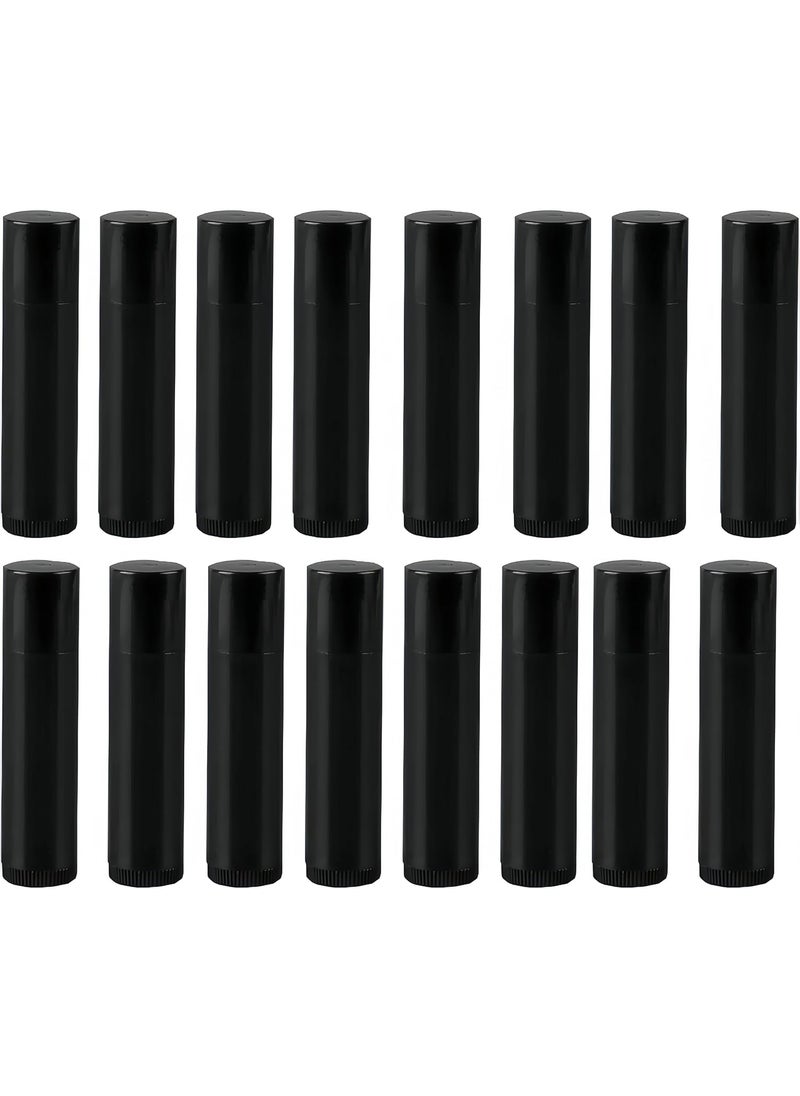 BesYouSel 50Pcs 5ml/5g Empty Plastic Lipstick Tubes, Lip Balm Containers Rotating Type Plastic Refill Lip Balm Tube with Cap,Black 