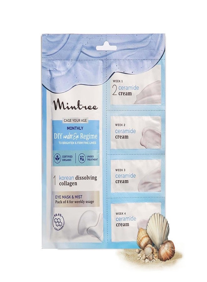 Mintree Melting Collagen Film Sheet Mask, Korean Eye Patches for Dark Circles and Puffiness, Under Eye Mask for Fine Lines and Skin Hydration| One Month Under Eye Care Kit for Women and Men | 45 g - Image 1