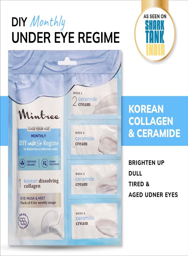 Mintree Melting Collagen Film Sheet Mask, Korean Eye Patches for Dark Circles and Puffiness, Under Eye Mask for Fine Lines and Skin Hydration| One Month Under Eye Care Kit for Women and Men | 45 g - Image 3