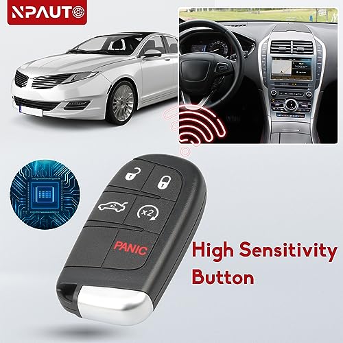 NPAUTO بديل مفتاح السيارة الذكي لجيب جراند شيروكي 2014 2015 2016 2017 2018 2019 2020 2021 2022 - دخول بدون مفتاح، تحكم عن بُعد، بدء تشغيل عن بُعد، مفاتيح قريبة، M3N-40821302، 68143505AC، 68143505AA - Image 5