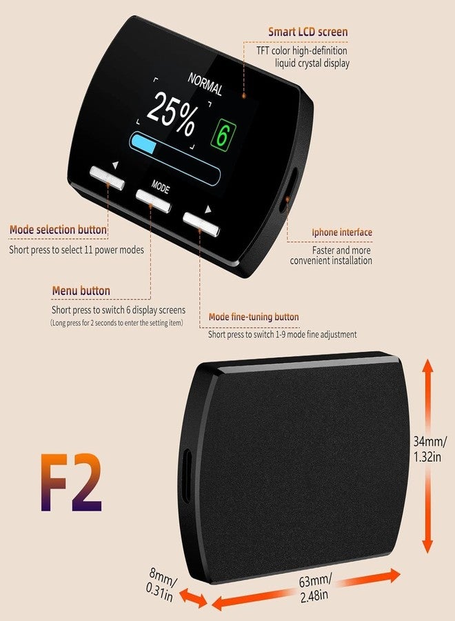 Qagea Throttle Response Controller 9 Drive Modes Smart Electronic Racing Accelerator Compatible with Dodge Challenger Ram Jeep Cherokee Wrangler Maserati Ghibli Quattroporte 300C 200C (807-Upgrade) - Image 5