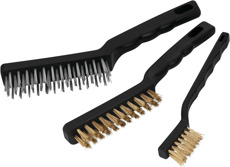 Performance Tool W1149 3-Piece Brass and Stainless Steel Wire Brush Set - Image 1
