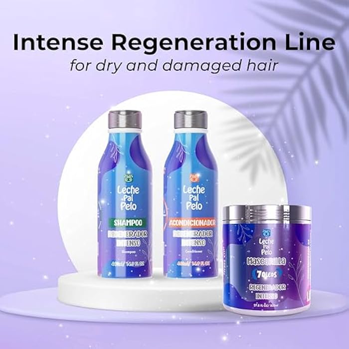 Leche Pal Pelo Intense Regenerator - Shampoo - Deep Moisture for Dry, Damaged Hair - Shampoo with Coconut Milk, Aloe Vera and Amino Acids - 14.9 oz - Image 4
