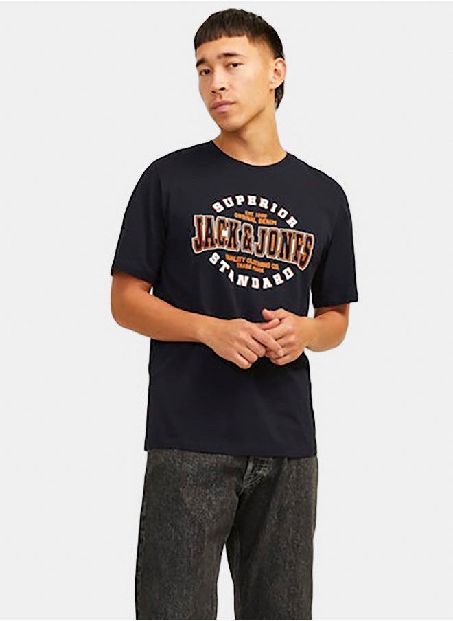 JACK & JONES Jjelogo Tee Ss O-Neck 2 Col Aw24 Sn  - Image 2