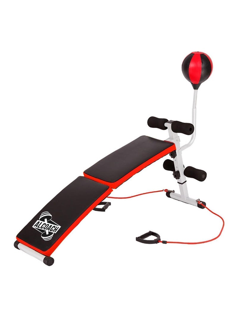 ALCOACH Sit-up Adjustable Abdominal Bench with Speedball and Pull Ropes with gift shaker protein - Image 3
