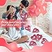 Raiten 100 Pcs Heart Foil Balloons 10 Inch Heart Romantic Love Shaped Balloons Valentine Decorations for Valentines Day Wedding Proposal Birthday PartyPink - Image 4