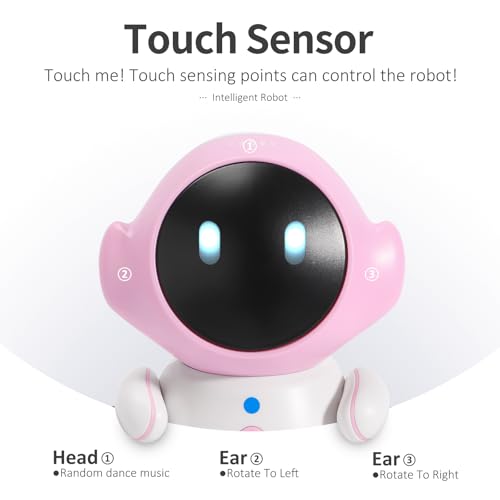 GILOBABY Robot Toys, Rechargeable Smart Talking Toys for Kids, Intelligent Robotic with Voice Controlled Touch Sensor, Singing, Dancing, Recording, Repeat, Birthday Gifts for Girls Ages 6+ Years Pink - Image 3