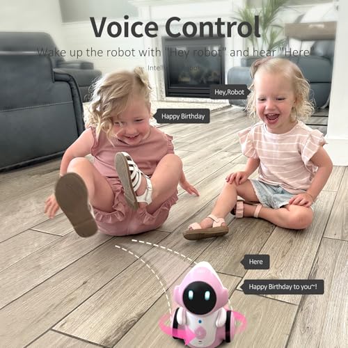 GILOBABY Robot Toys, Rechargeable Smart Talking Toys for Kids, Intelligent Robotic with Voice Controlled Touch Sensor, Singing, Dancing, Recording, Repeat, Birthday Gifts for Girls Ages 6+ Years Pink - Image 5