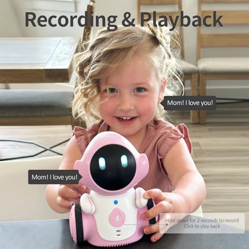 GILOBABY Robot Toys, Rechargeable Smart Talking Toys for Kids, Intelligent Robotic with Voice Controlled Touch Sensor, Singing, Dancing, Recording, Repeat, Birthday Gifts for Girls Ages 6+ Years Pink - Image 2