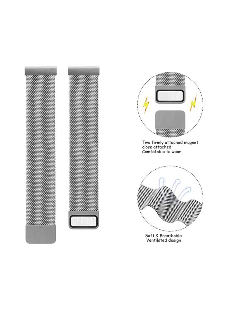 Compatible with Samsung Galaxy Watch Active/Active 2 40mm / 44mm Strap, 20mm Stainless Steel Mesh Metal Watch Band for Gear Sport / S2 Classic/Garmin Vivo Active 3 / Watch 3 41mm - Image 3