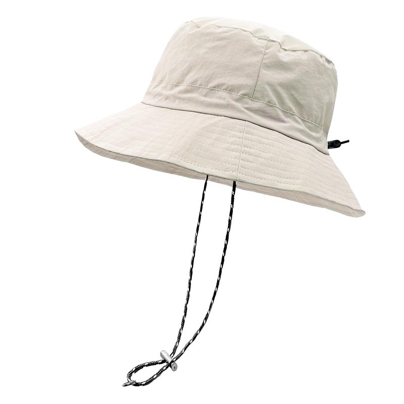 woogwin Waterproof Bucket Rain Hat with Chin Strap Quick Dry Packable Boonie Sun Hat Safari Hat UV Protection(Beige) - Image 1