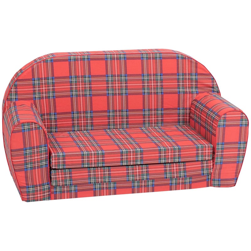 Delsit Kids Couch for Toddlers 2 in 1 Convertible Foam Sofa to Lounger Comfy Flip Out Lounge Chair for Children Made in Europe