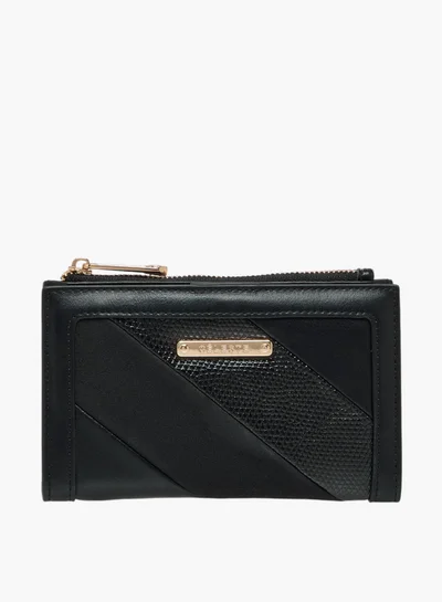 Celeste Textured Bi-Fold Wallet with Snap Button Closure