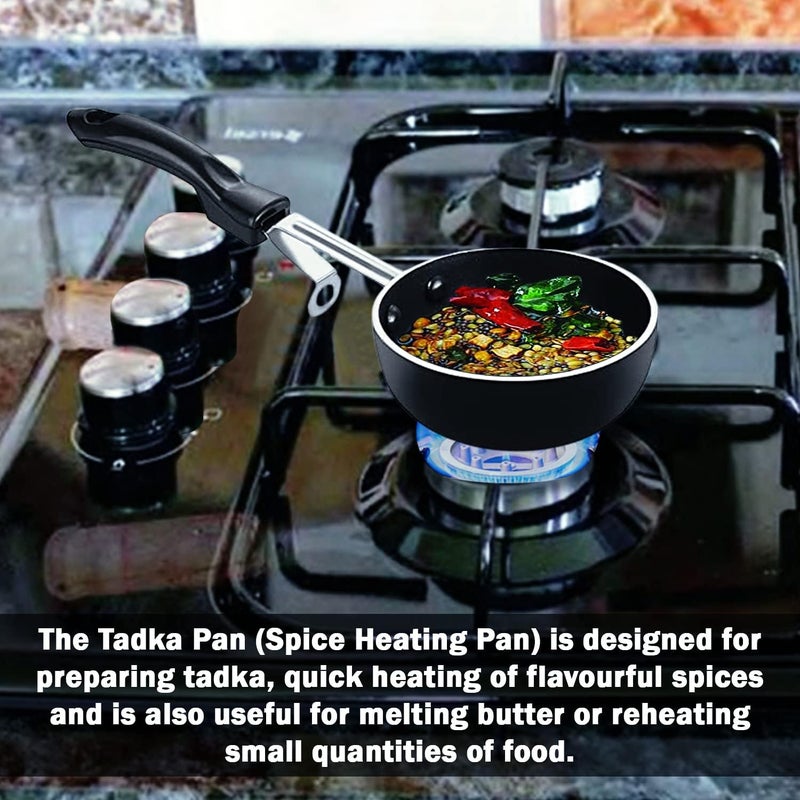 177 Non Stick Tadka Pan, Black, W 12.0 x H 6.0 x D 30.0 cm, Aluminum - Image 5