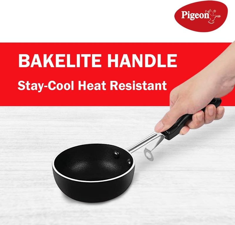 177 Non Stick Tadka Pan, Black, W 12.0 x H 6.0 x D 30.0 cm, Aluminum - Image 2