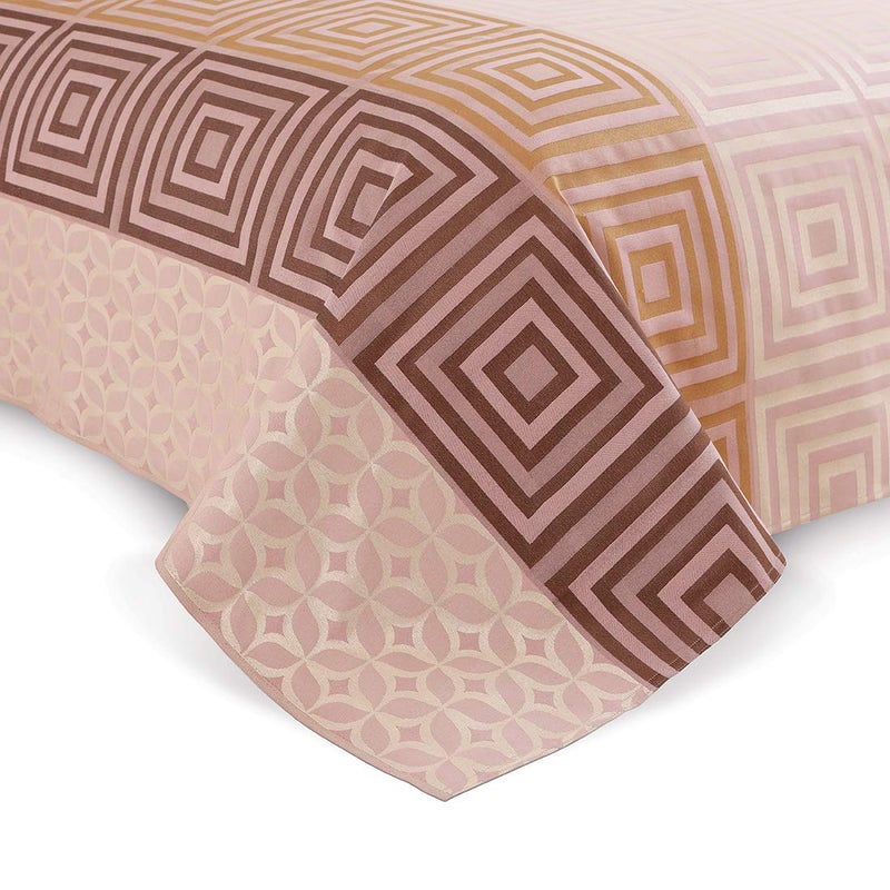 Victor Zegna Luxury Cotton Viscose 300 TC Double Bed SheetBed Cover with 2 Pillow Covers Easy WashExtra Soft BreathableFade Resistant Cooling 90 x 100 228cm x 254cm Brown - Image 5