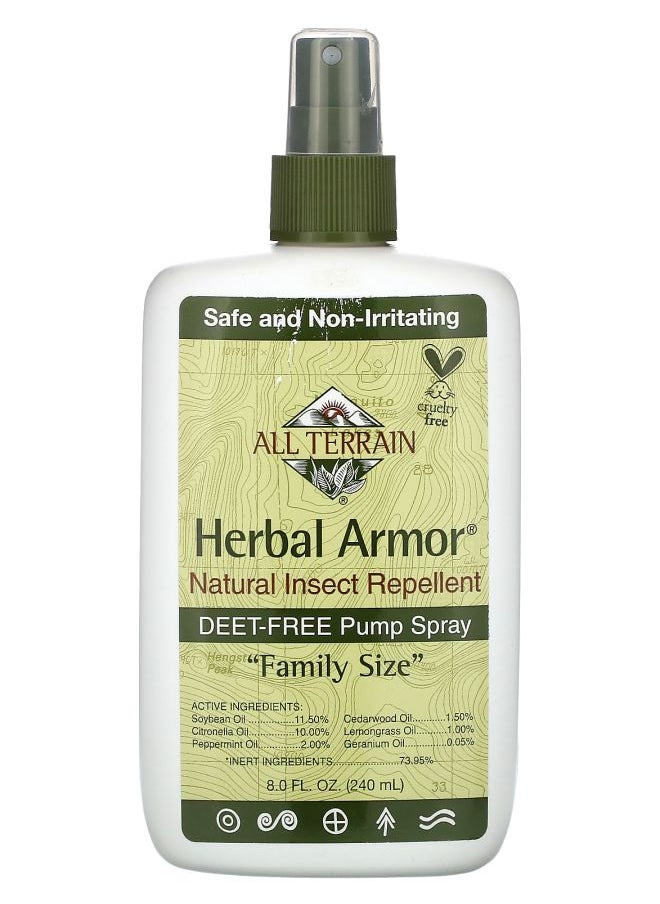 All Terrain Herbal Armor Natural Insect Repellent Deet-Free Pump Spray 8 fl oz (240 ml) 
