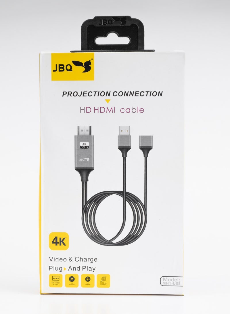 JBQ Projection Connection Video & Charge HDMI Cable - Image 2