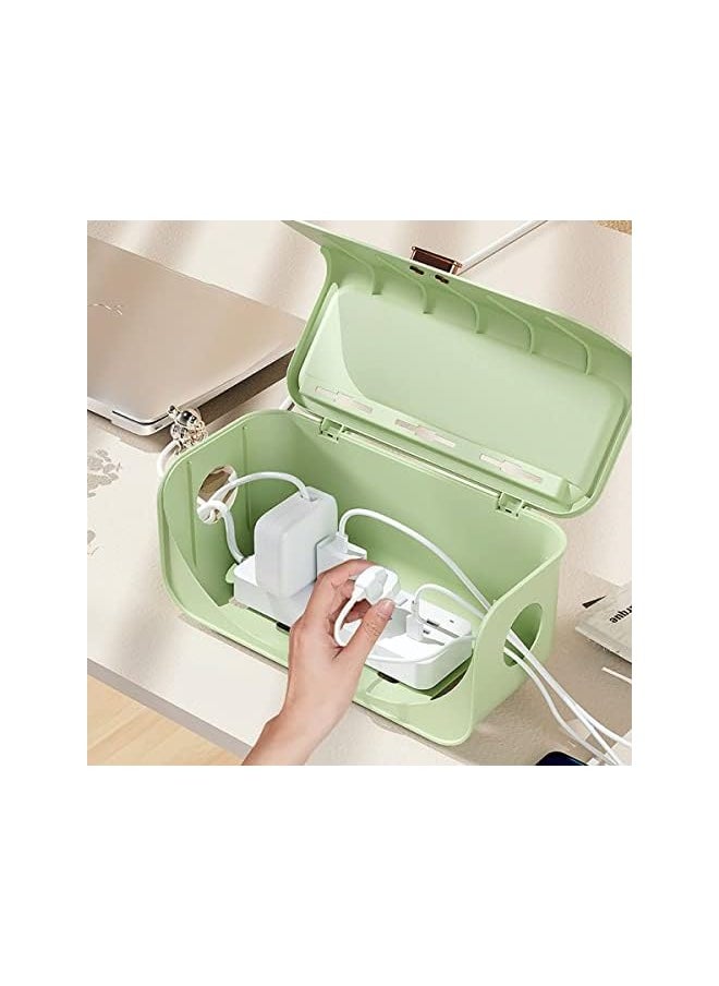 The White Shop WHITE SHOP Cable Management Box - Cord Organizer Box 13.7 * 5.9 * 5.3in -Insulated Cable Storage Box for TV, Computer, Laptop Power Strips -Fashionable Power Strip Box for Home, Office,White  - Image 5