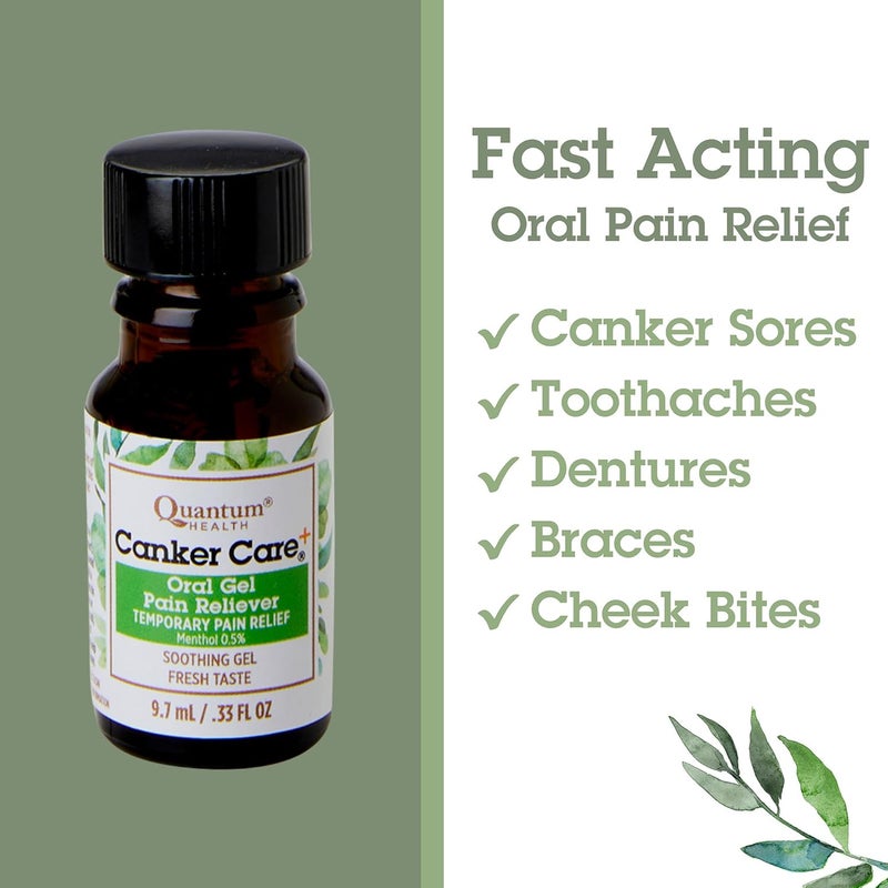 Quantum Health Canker Care+ Oral Gel Pain Reliever - 0.33 Ounces - Image 3