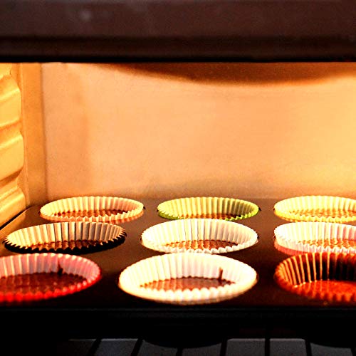Eoonfirst Standard Size Baking Cups Thanksgiving Day Cupcake Liners 200 Pcs (Light Pink) - Image 5