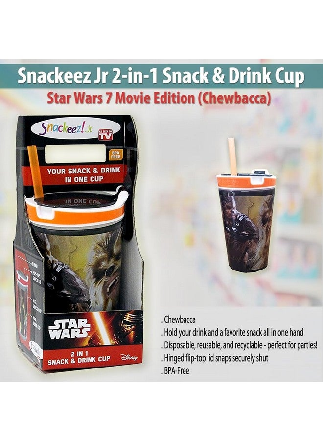 Snackeez سنكيز جونيور - كوب مشروبات للأطفال 2 في 1 كوب وجبة خفيفة ومشروب إصدار فيلم ستار وورز 7 كما تم عرضه على التلفاز (تشوباكا) - Image 4