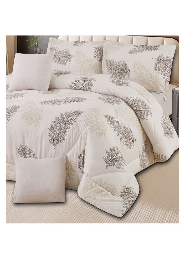 SMART HOME two-sided quilt set, two-sided mattress, consisting of 6 pieces, quilt with 6-piece filling, 100% microfiber, quilt size 230X250 cm  - Image 4