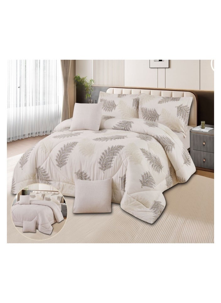 SMART HOME two-sided quilt set, two-sided mattress, consisting of 6 pieces, quilt with 6-piece filling, 100% microfiber, quilt size 230X250 cm  - Image 1