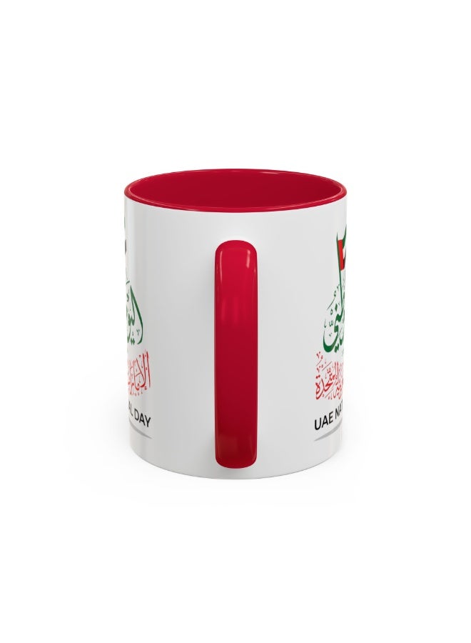 كوب احتفال باليوم الوطني لدولة الإمارات العربية المتحدة، اليوم الوطني، كوب سيراميك ١١ أونصة، هدايا للأحباب، حب دبي، للمكاتب، احتفالات دبي - Image 2