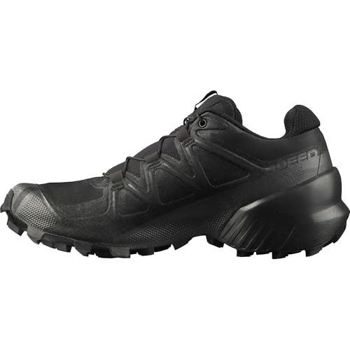 Salomon Women’s Speedcross 5 GTX, Waterproof Trail Running Shoes - Black/Black/Phantom - 6 - Image 3