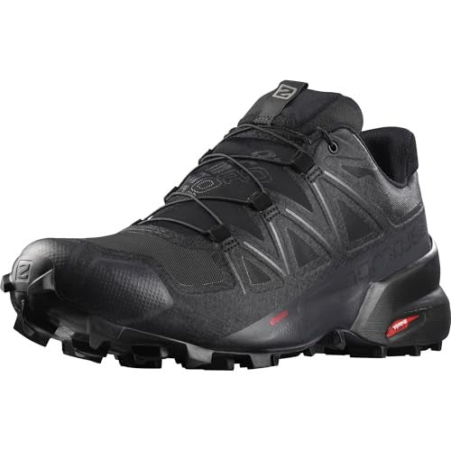 Salomon Women’s Speedcross 5 GTX, Waterproof Trail Running Shoes - Black/Black/Phantom - 6 - Image 2