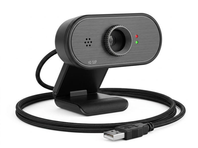 T-Dagger Eagle HD 720P Webcam with Built-in Microphone, Black, Suitable for Live Streaming, Meetings, and Distance Learning, Supports Plug & Play, Model TGW620