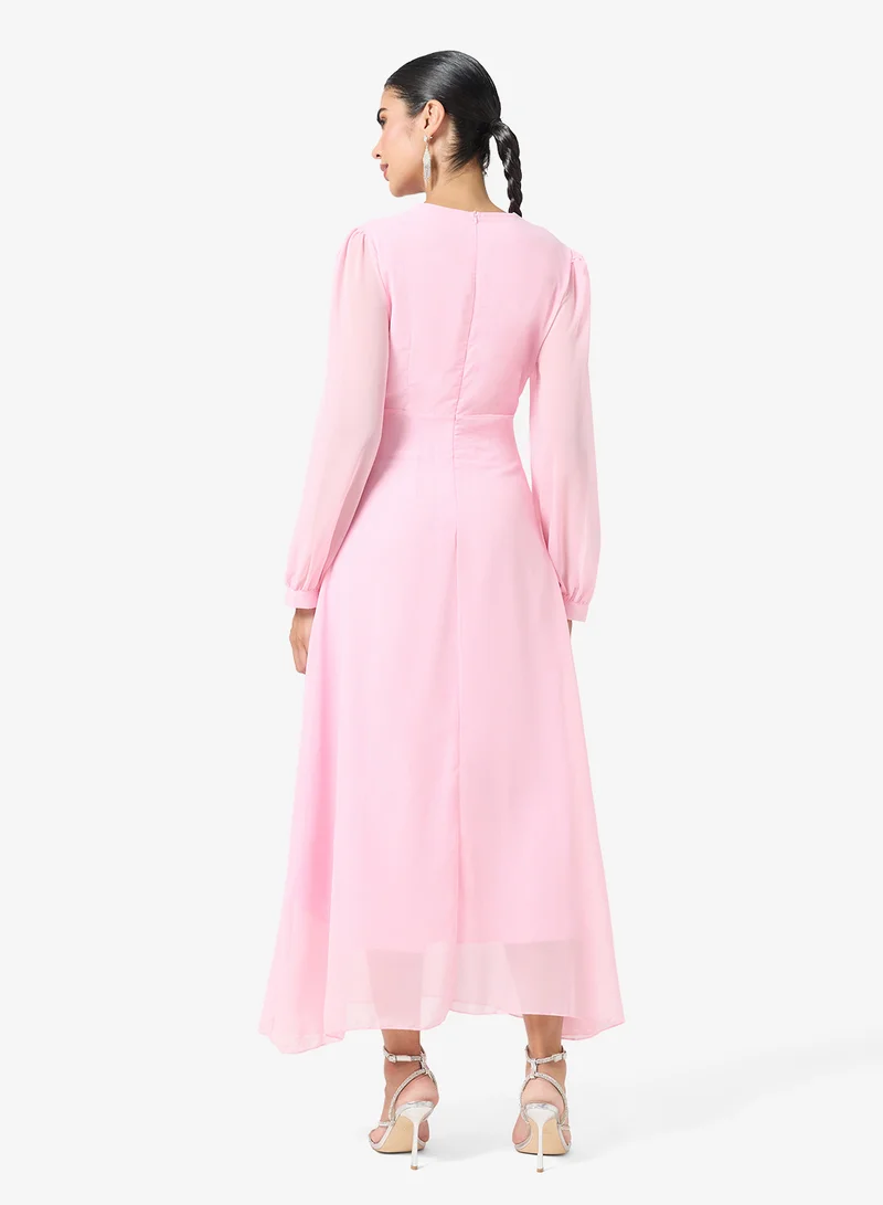 Khizana Puff Sleeve A-line Dress