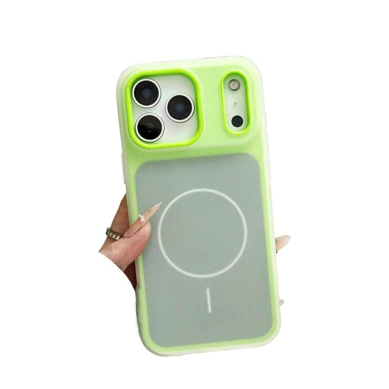 MS PC MagSafe Case for iPhone 11 with Two-Tone Design and Strong Magnetic plus Matte Finish plus Full Coverage in Green - Image 1