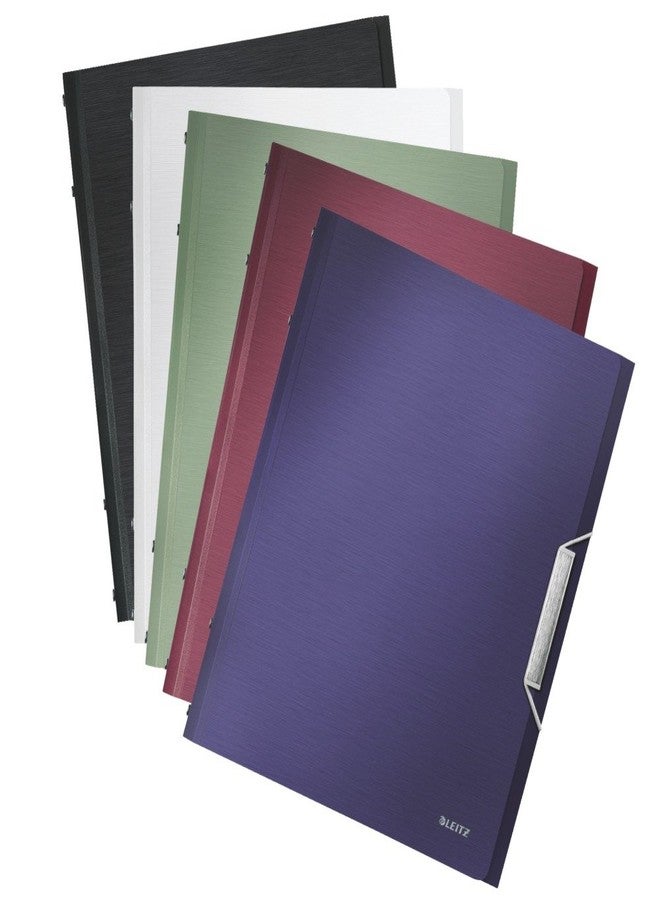 ليتز مجلد ملفات فاخر من نوع Leitz Style PP Divider Book مزود بـ 6 فواصل بعلامات تبويب، لون أحمر غامق (سعة 200 ورقة) - Image 4