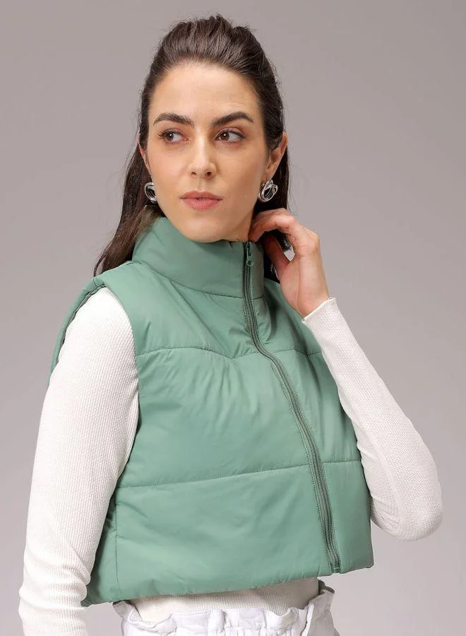 Freehand  Women Regular Fit Solid Quilted Jacket for Women | Best Price UAE