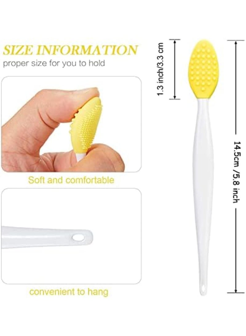 Luckam 24pcs Double-Sided Soft Silicone Lip Brush, Silicone Facial Cleaning Brushes for Smoother and Fuller Lip Appearance, Cleans Blackheads, Exfoliates and Cleanses, Improves Skin - Image 2