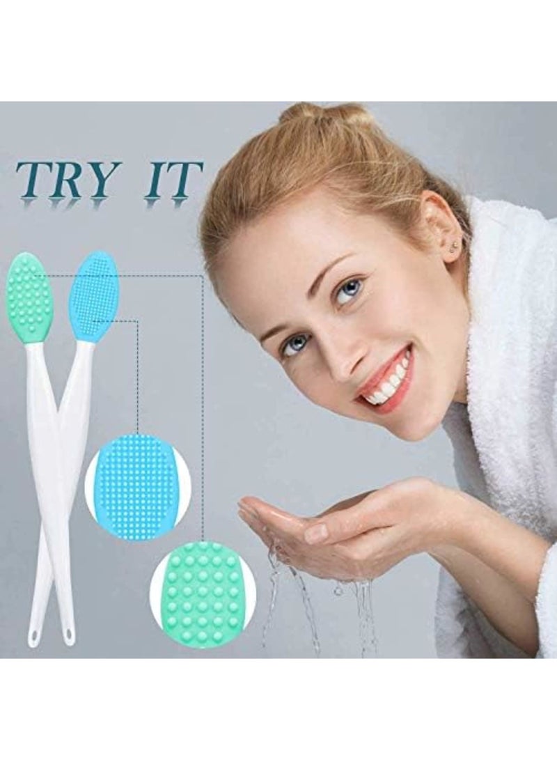 Luckam 24pcs Double-Sided Soft Silicone Lip Brush, Silicone Facial Cleaning Brushes for Smoother and Fuller Lip Appearance, Cleans Blackheads, Exfoliates and Cleanses, Improves Skin - Image 5