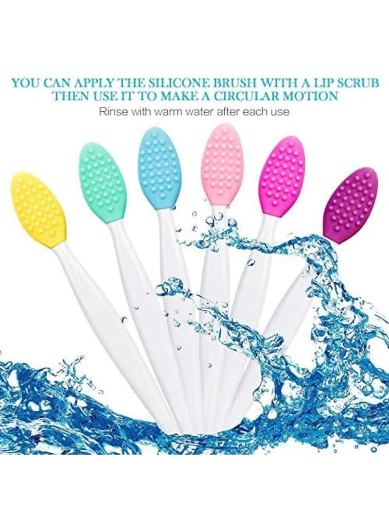 Luckam 24pcs Double-Sided Soft Silicone Lip Brush, Silicone Facial Cleaning Brushes for Smoother and Fuller Lip Appearance, Cleans Blackheads, Exfoliates and Cleanses, Improves Skin - Image 3