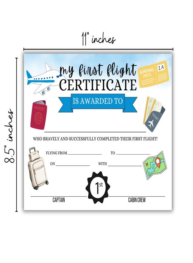 Lashicorn My First Flight Certificate 30pk 8.5x11” Kid’s Award Brave Flying Vacation Attendance Solo Pilot Achievement Aviation Journey Milestone for Parents - Image 4