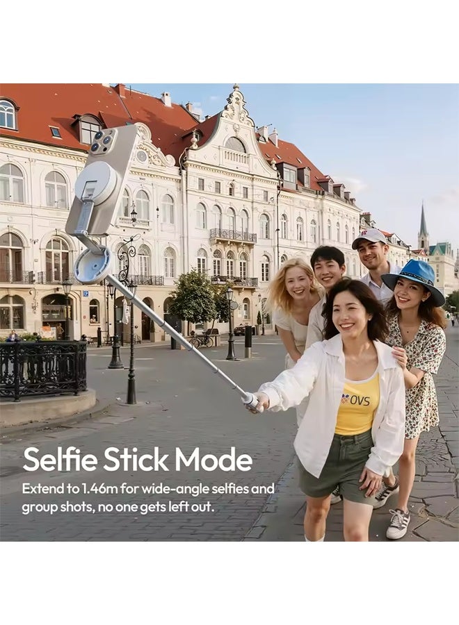 Ulanzi MT85 Automatic Phone Tripod Magsafe Dual-Side Magnet with 10m Wireless Control for Selfie Stick Livestreaming Vlog Shots - Image 2