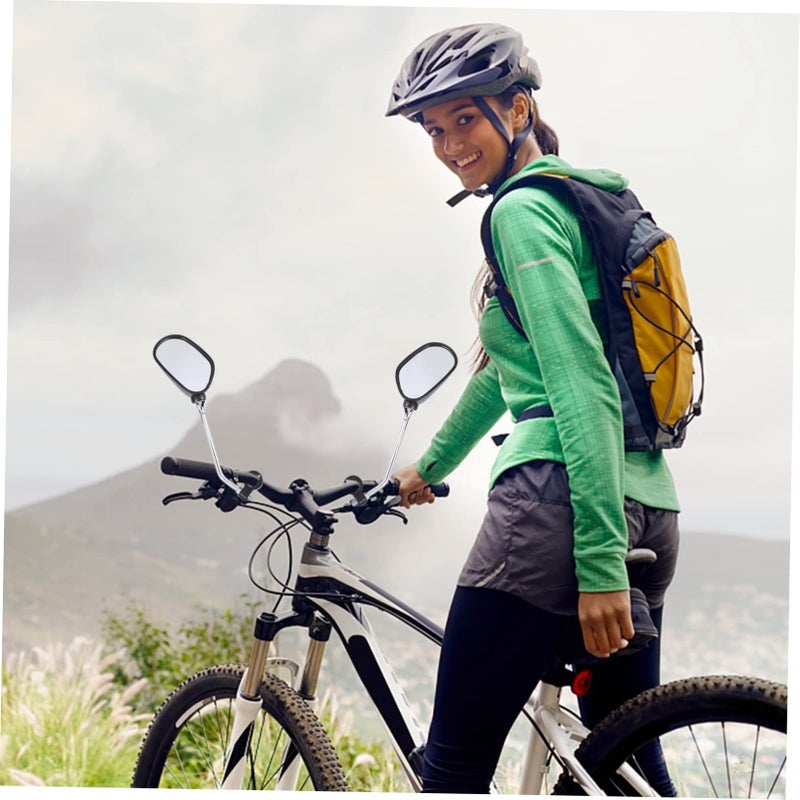360 Degree Rotating Wide Angle Bike Mirrors for Bicycle Ebike Scooter - Image 4